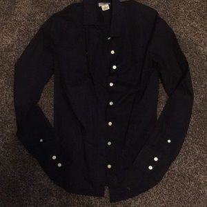 Navy blue button down